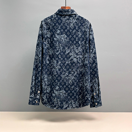 ルイヴィトン ジャカードデニム長袖シャツ