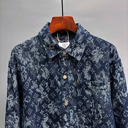 ルイヴィトン ジャカードデニム長袖シャツ