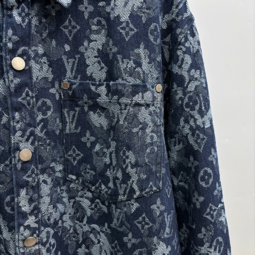 ルイヴィトン ジャカードデニム長袖シャツ