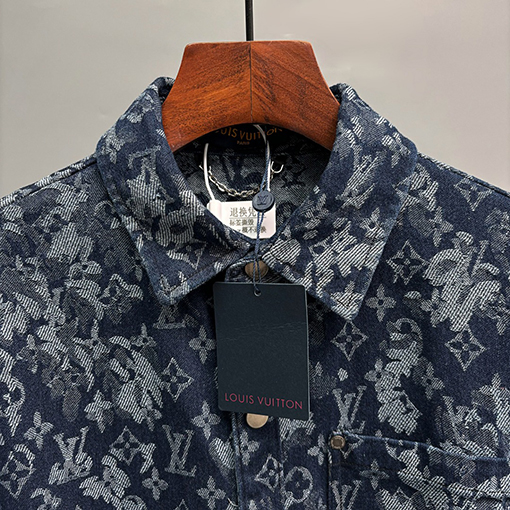 ルイヴィトン ジャカードデニム長袖シャツ