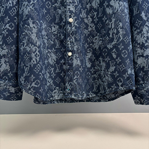 ルイヴィトン ジャカードデニム長袖シャツ