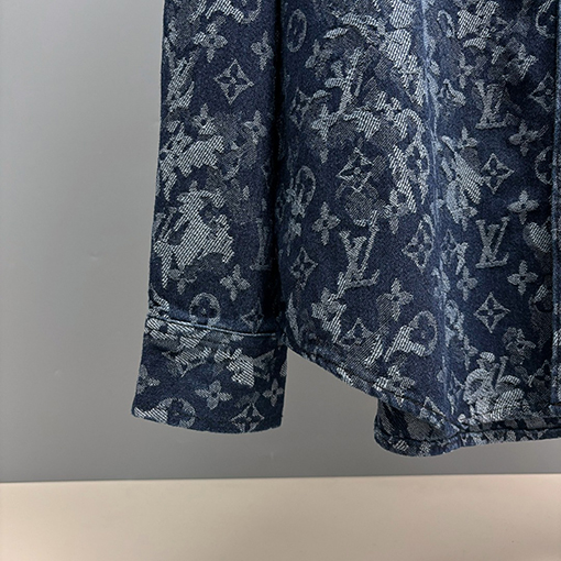 ルイヴィトン ジャカードデニム長袖シャツ