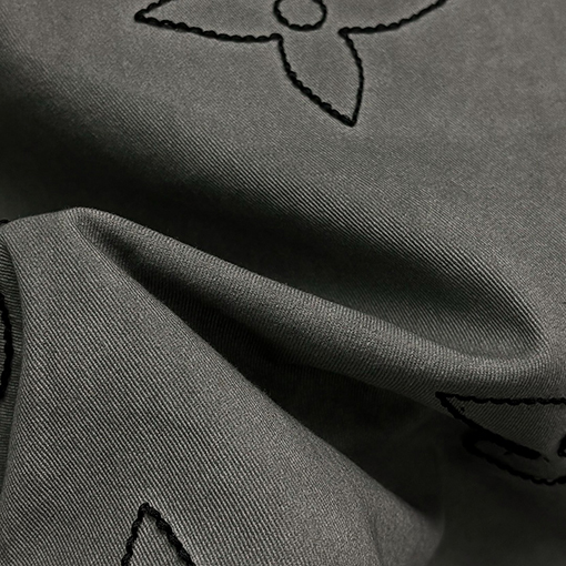 ルイヴィトンコピー LV 刺繍入りデニム長袖シャツ