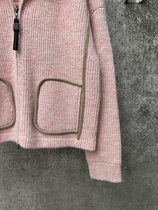 シャネル レディースピンクのカシミア混ニットカーディガン