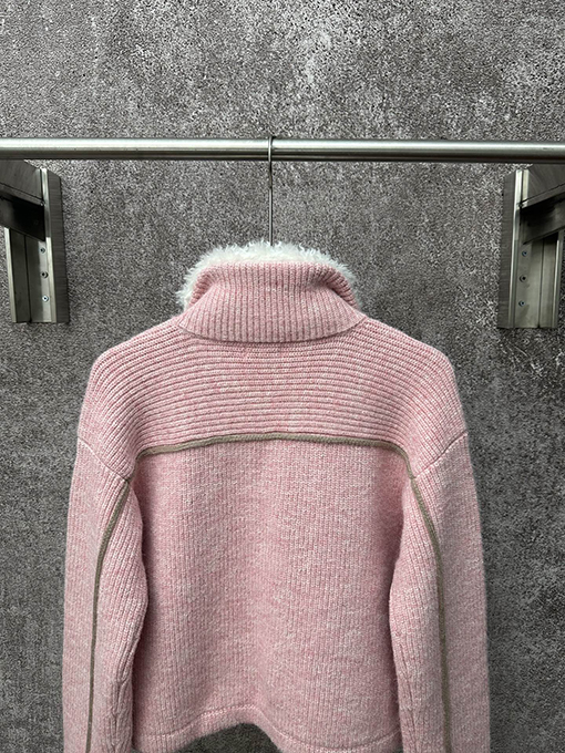 シャネル レディースピンクのカシミア混ニットカーディガン