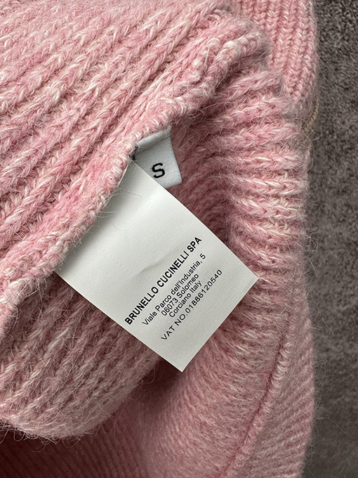 シャネル レディースピンクのカシミア混ニットカーディガン