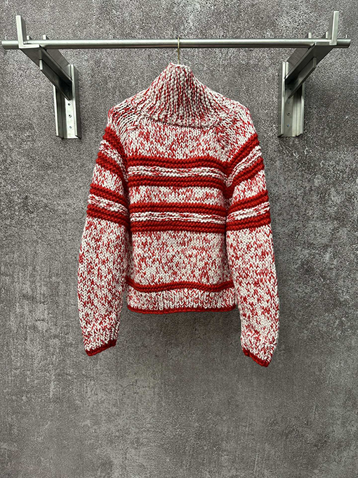 シャネル レトロスタイルの々しいストライプカラーブロックニットカーディガン