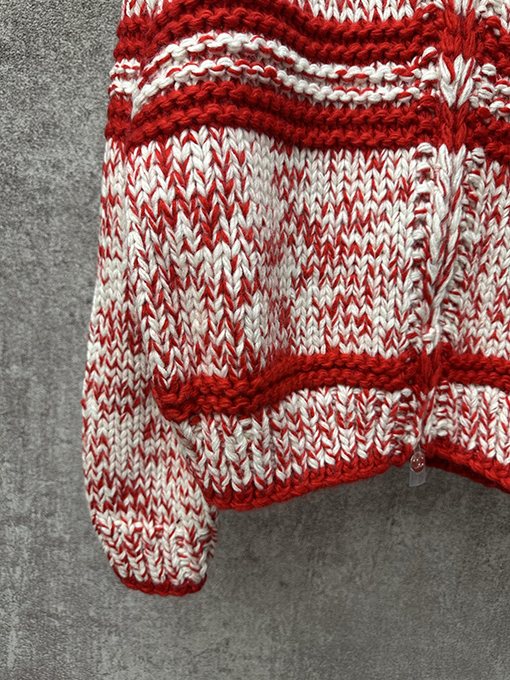 シャネル レトロスタイルの々しいストライプカラーブロックニットカーディガン