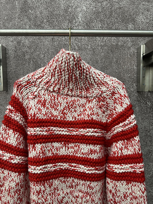 シャネル レトロスタイルの々しいストライプカラーブロックニットカーディガン