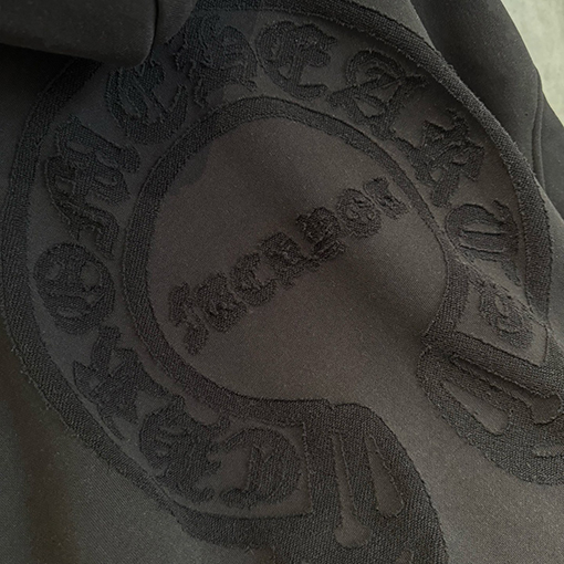 クロムハーツ 新作のフリース裏地付きジップアップスウェットシャツジャケット