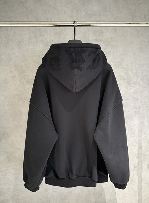 クロムハーツスーパーコピー フリース裏地のジップアップスウェットシャツジャケット