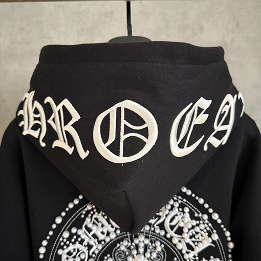 クロムハーツ 新作のクラシックフリース裏地付きジップアップスウェットシャツジャケット