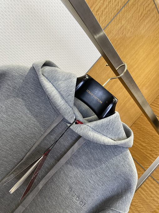 グッチ GUCCI 刺繍入りフード付きジップアップスウェットシャツジャケット