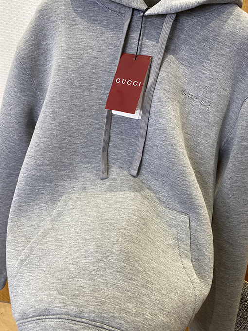 グッチ GUCCI 刺繍入りフード付きジップアップスウェットシャツジャケット