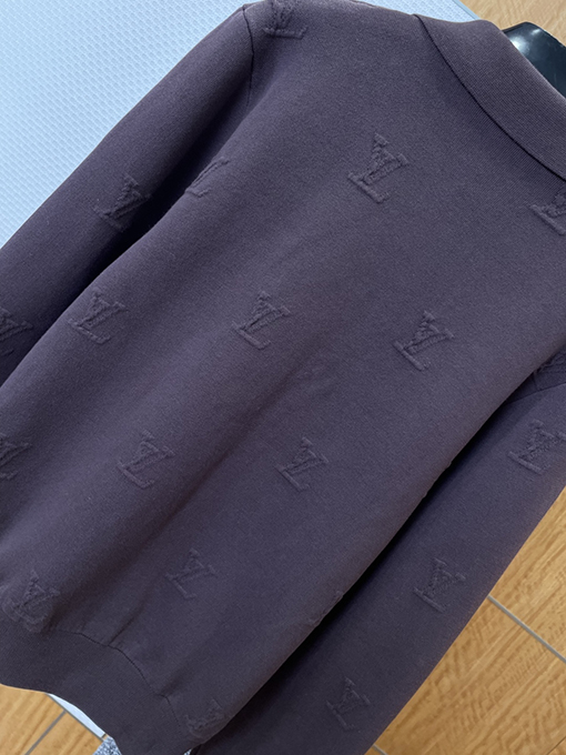 ルイヴィトン ダークパターンのジャカードジップアップジャケット