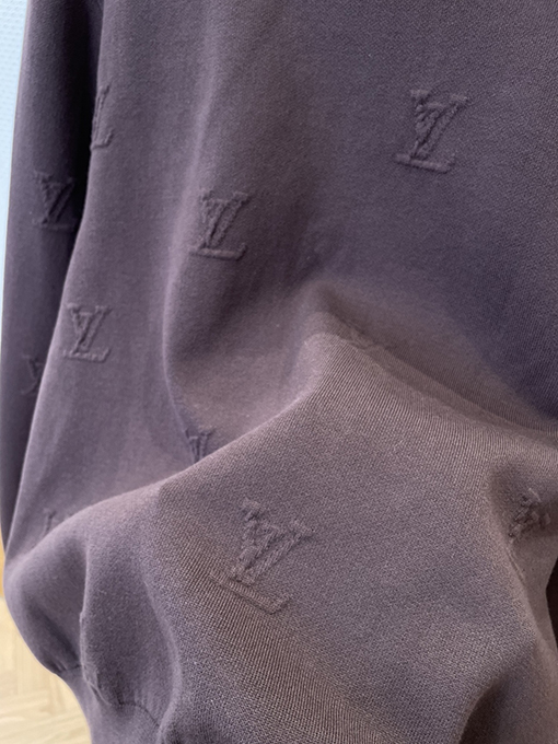 ルイヴィトン ダークパターンのジャカードジップアップジャケット