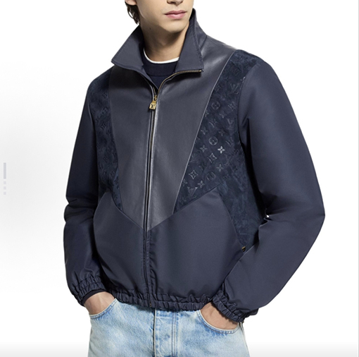 ルイヴィトンコピー ジャカードパッチワークスタンドカラージャケット