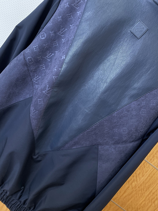 ルイヴィトンコピー ジャカードパッチワークスタンドカラージャケット