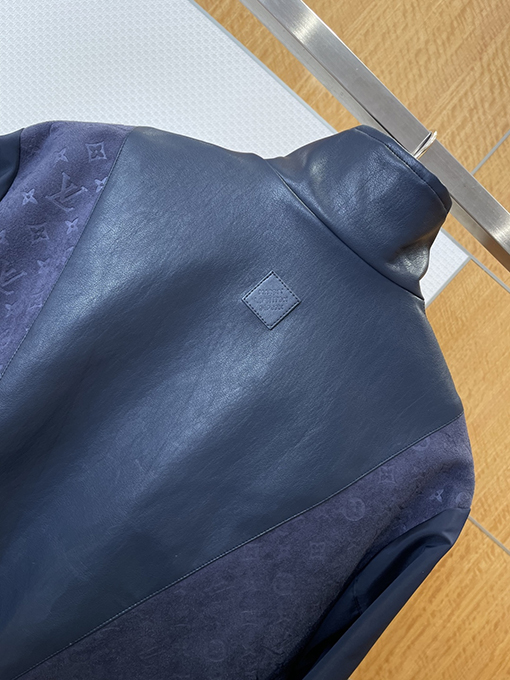 ルイヴィトンコピー ジャカードパッチワークスタンドカラージャケット