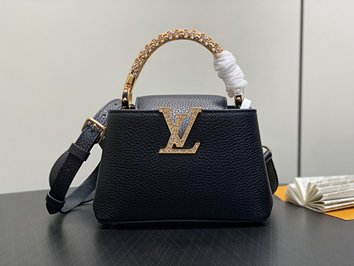 ルイヴィトン LV Capucines Mini レディースナインのミニハンドバッグ M14177