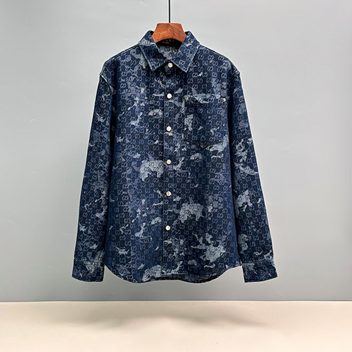 グッチ ジャカードデニムシャツ