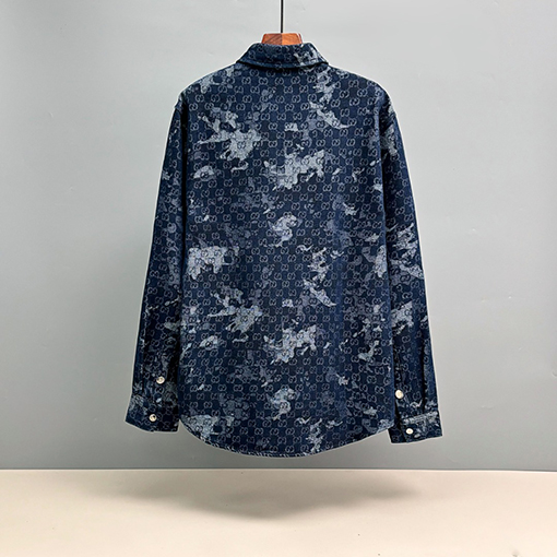 グッチ ジャカードデニムシャツ