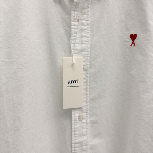 アミスーパーコピー コットンオックスフォードのハート刺繍シャツ