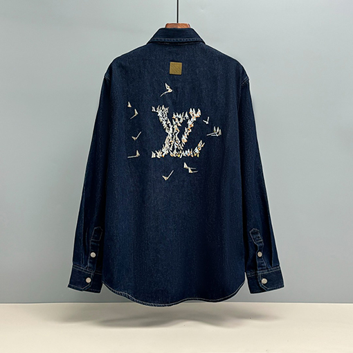 ルイヴィトン 新モデル刺繍デニムシャツ