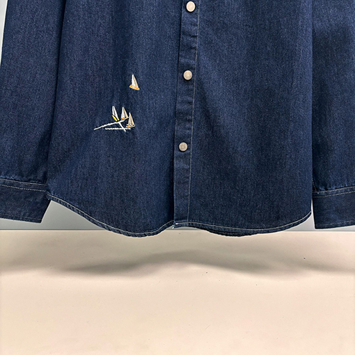 ルイヴィトン 新モデル刺繍デニムシャツ