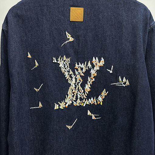 ルイヴィトン 新モデル刺繍デニムシャツ