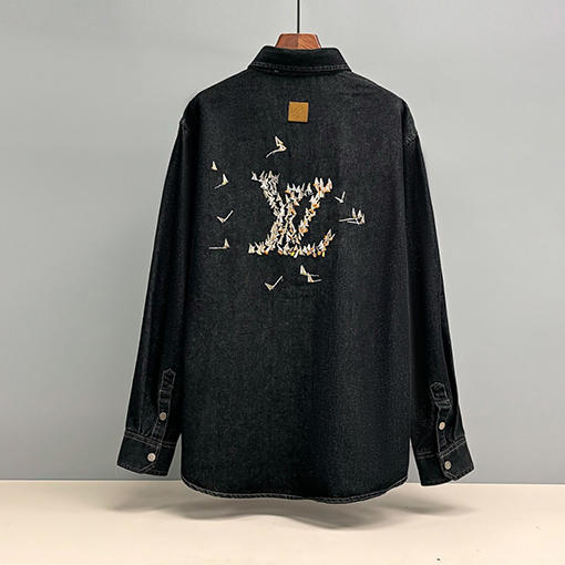 ルイヴィトン 新モデル刺繍デニムシャツ