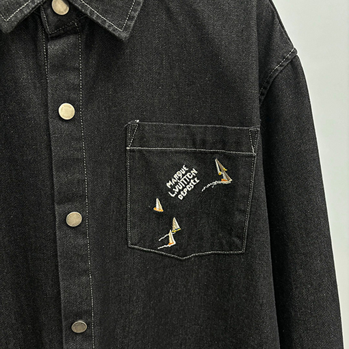 ルイヴィトン 新モデル刺繍デニムシャツ