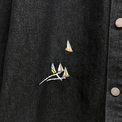 ルイヴィトン 新モデル刺繍デニムシャツ