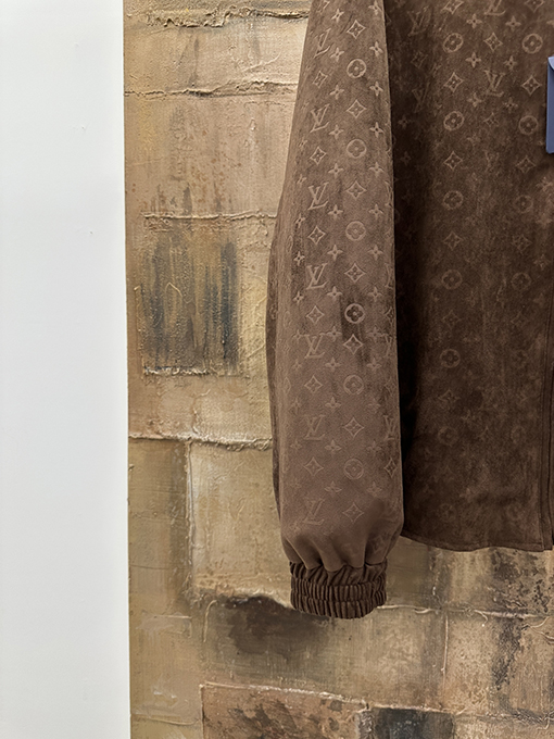 ルイヴィトン スエードモノグラムフード付きジップアップジャケット