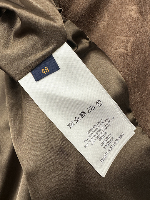 ルイヴィトン スエードモノグラムフード付きジップアップジャケット