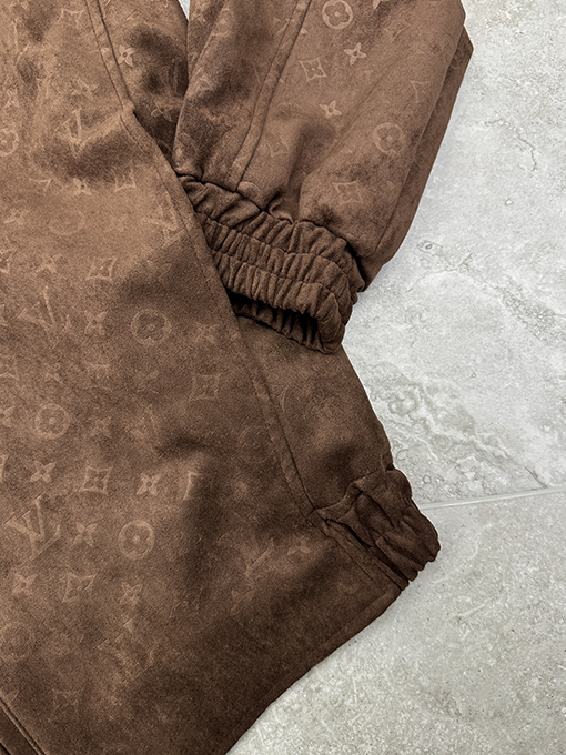 ルイヴィトン スエードモノグラムフード付きジップアップジャケット