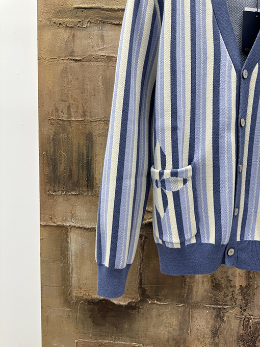 ルイヴィトン ストライプジャカードウールニットカーディガン