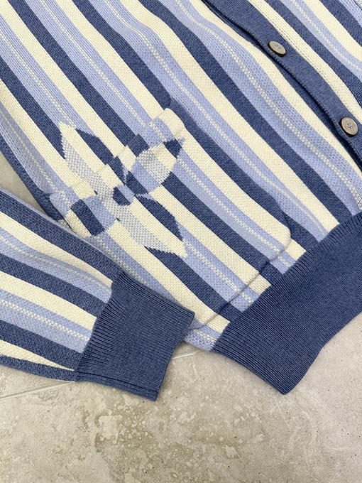 ルイヴィトン ストライプジャカードウールニットカーディガン