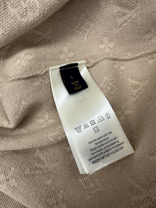 ルイヴィトンコピー グラデーションモノグラムラウンドネックニットセーター