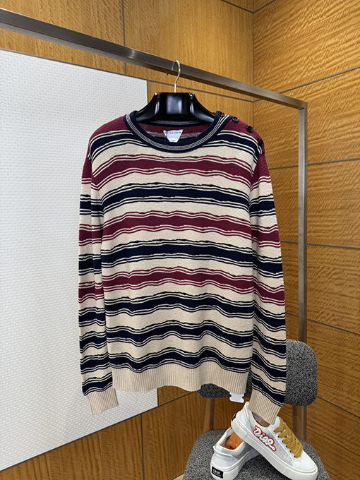 ボッテガヴェネタコピー ストライプニット長袖スウェットシャツ