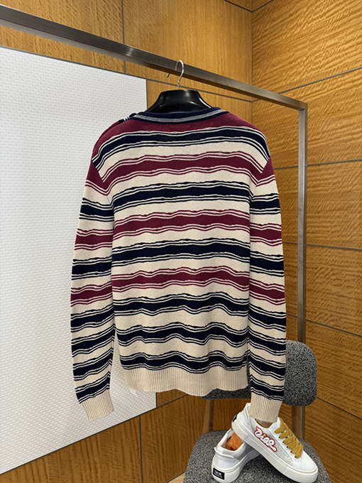 ボッテガヴェネタコピー ストライプニット長袖スウェットシャツ