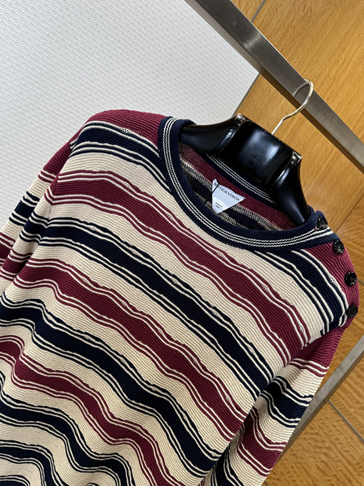 ボッテガヴェネタコピー ストライプニット長袖スウェットシャツ