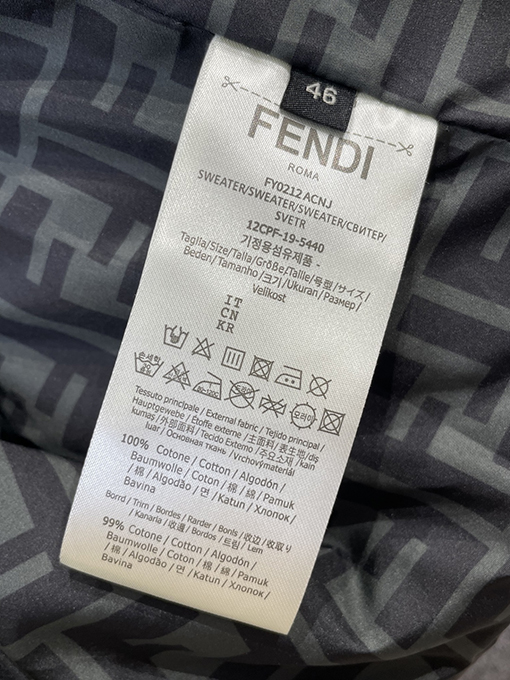 フェンディ ダブルFロゴプリントコットンジャケット