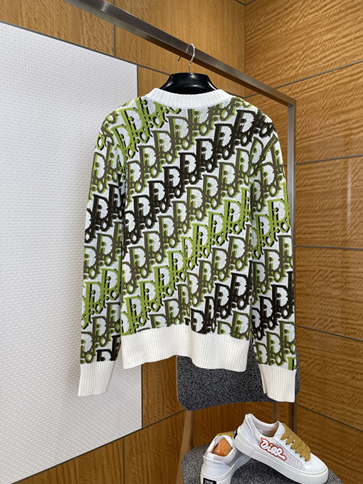 ディオールスーパーコピー 全面ジャカードクルーネックセーター