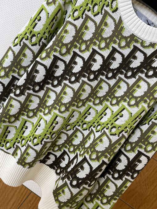 ディオールスーパーコピー 全面ジャカードクルーネックセーター