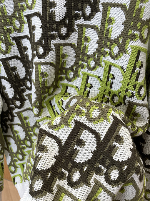 ディオールスーパーコピー 全面ジャカードクルーネックセーター