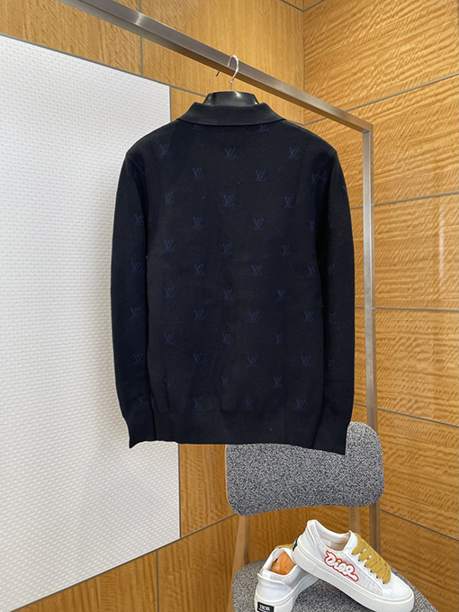 ルイヴィトン ロゴ全面プリントポロシャツ