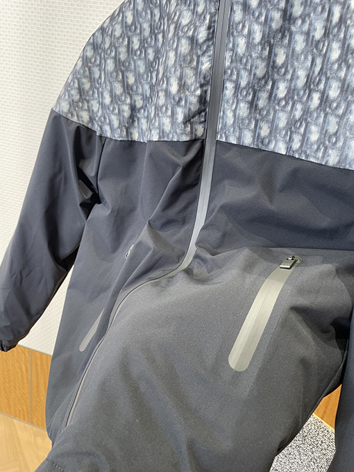 ディオール ジャカードパッチワークフード付きコットンコート