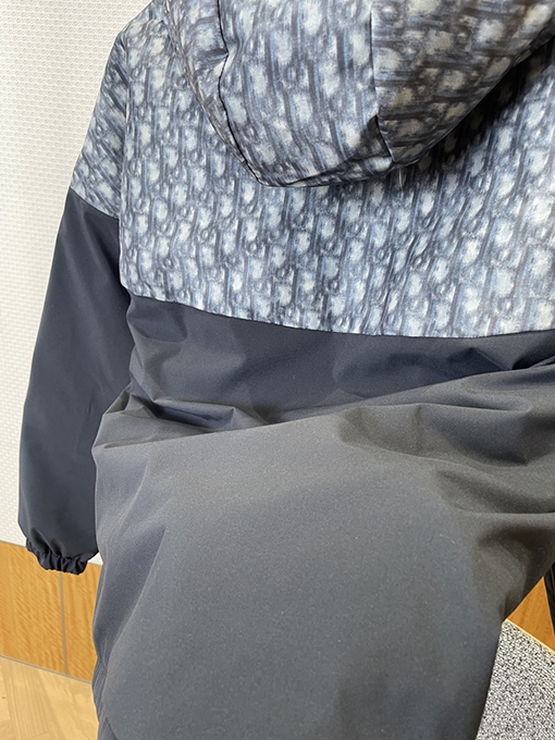 ディオール ジャカードパッチワークフード付きコットンコート