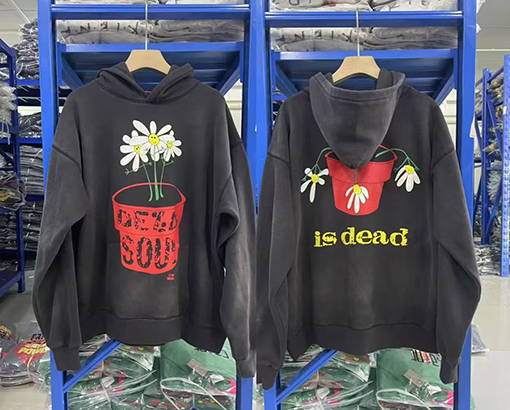 セント マイケル プリントフード付きスウェットシャツ